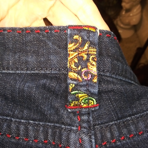 Rare Vintage COOGI Embroidered Denim 15 Inch Inseam Bermuda Style Shorts - Picture 10 of 16